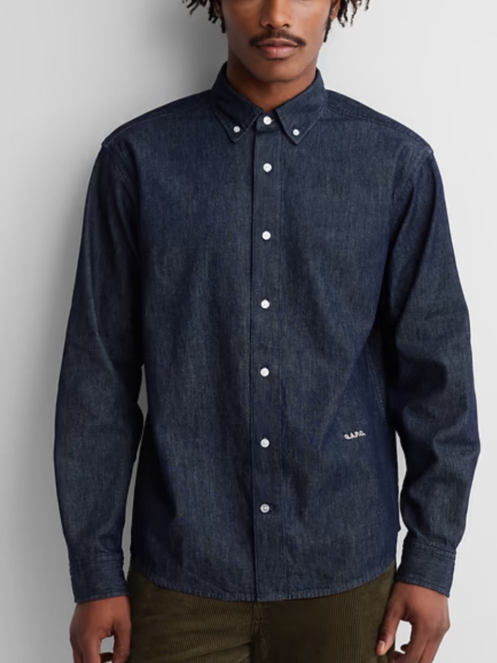 Gap × A.P.C. Denim Relaxed Shirt XS Dark wash APC LIGHTWEIGHT DENIM SHIRT